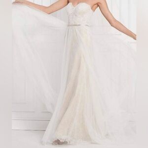 Wtoo by Watters Gennessy Champagne Lace A-Line Wedding Dress